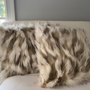 Faux Fur Pillow Covers only (set of 2)